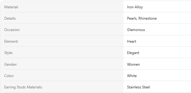 Minimalist Small Heart & Faux Pearl Stud Earrings