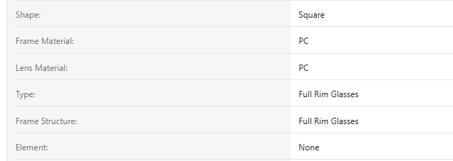 1 Pair Oversized Square Retro Glasses