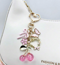 Elegant Pink Bow Travel Keychain Pendant