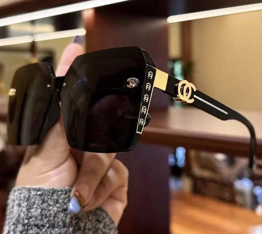 1 Pair Oversized Square Retro Glasses