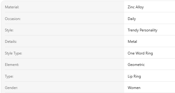 Non Piercing Lip Rings In Silver