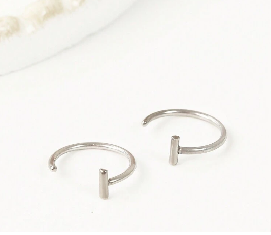 Non Piercing Lip Rings In Silver