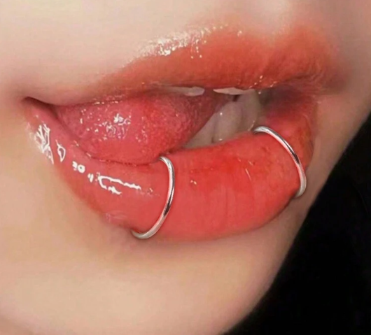Non Piercing Lip Rings In Silver