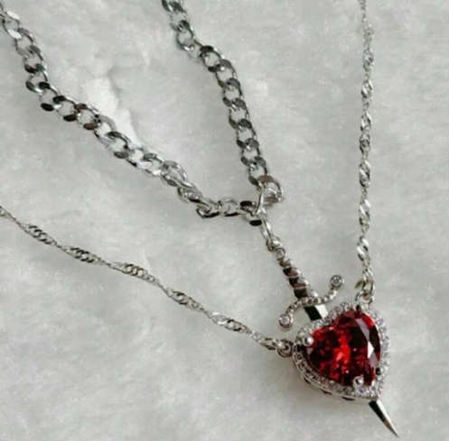Heart And Sword Necklace